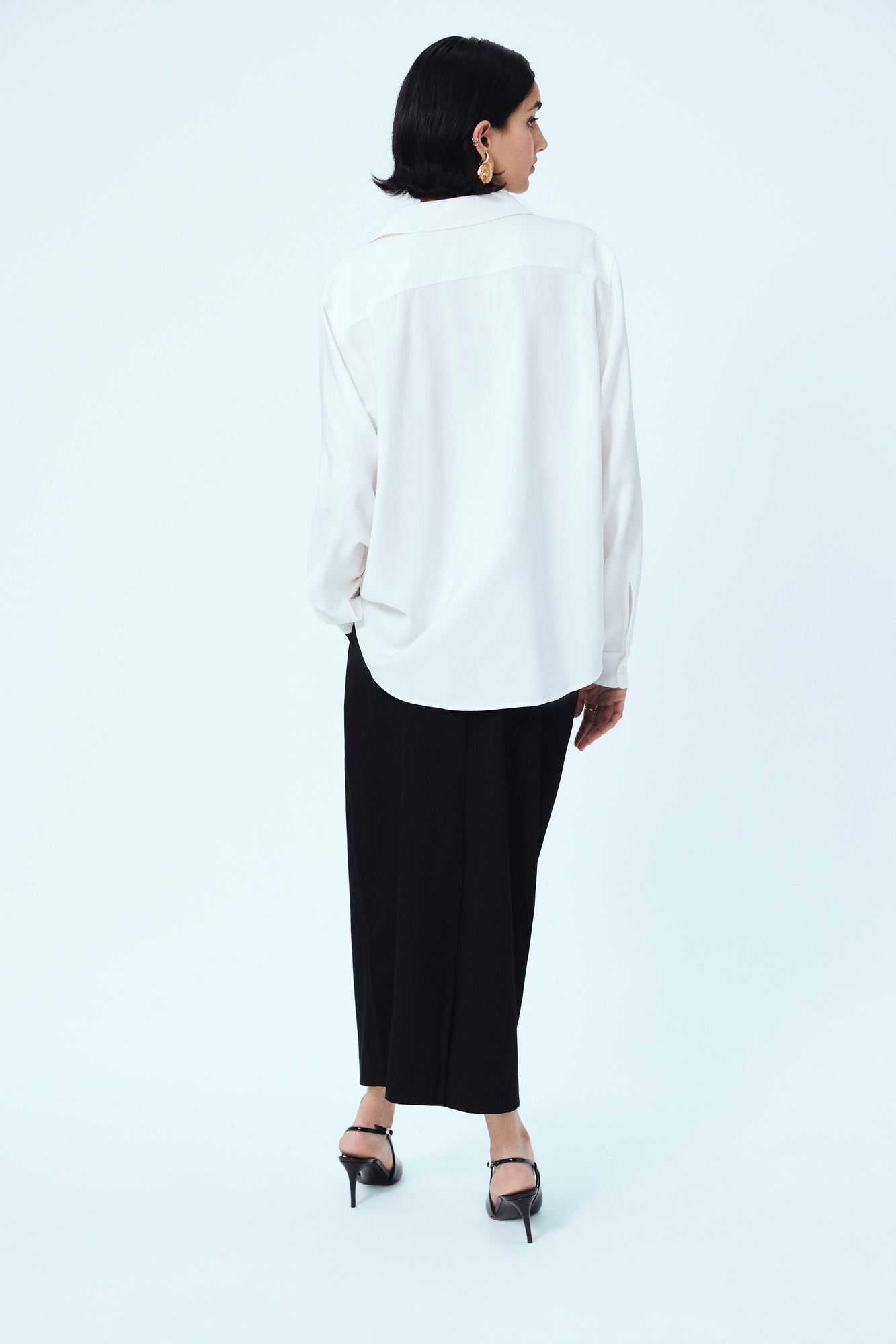 Oversized Button-Up Shirt | White