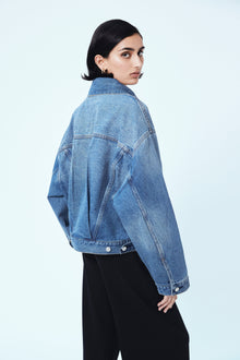 Oversized Denim Jacket | Blue Wash