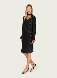 Rhiannon Blouse | Black Polka Dot