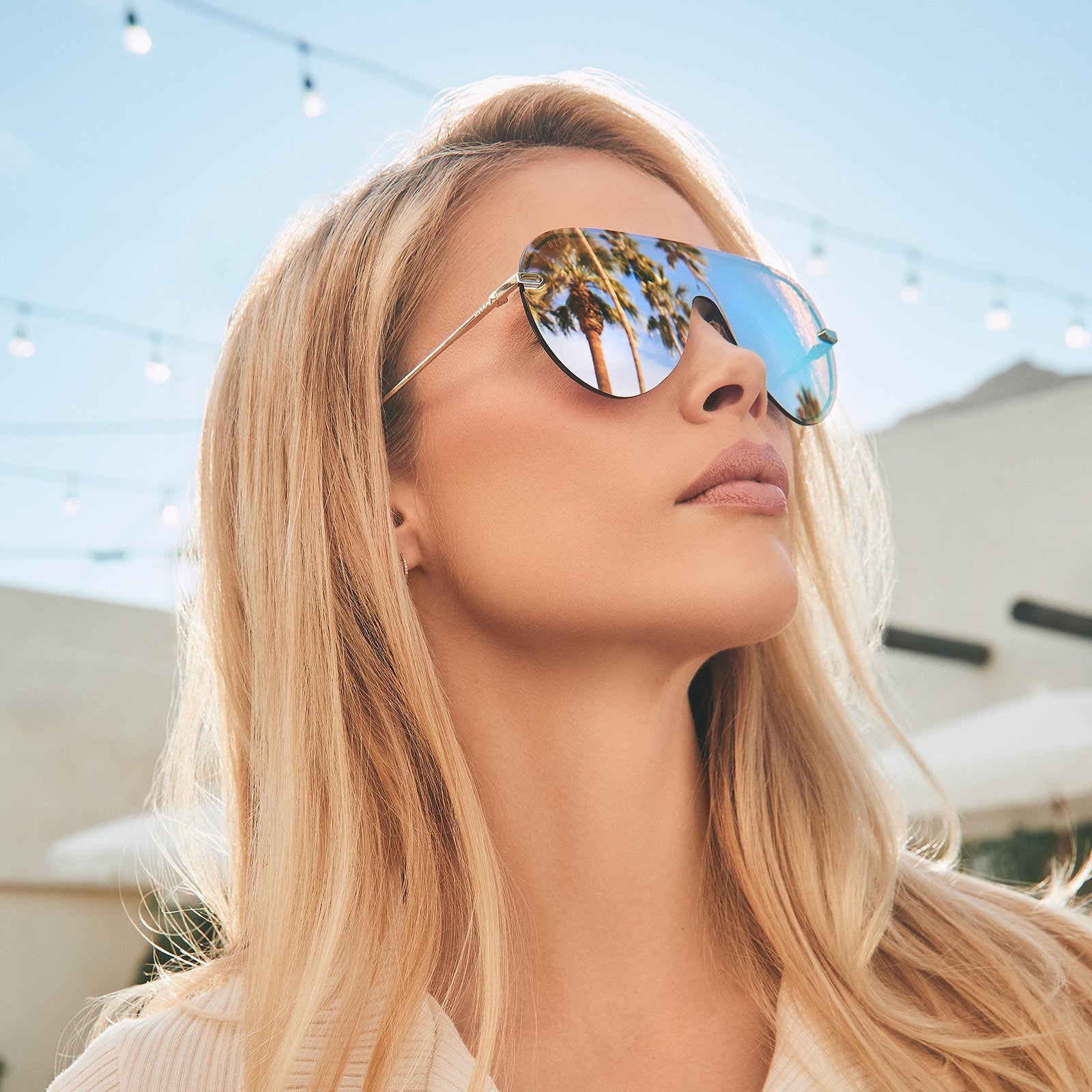 Unisex | Imani Sunglasses | Gold | Cherry Blossom Lenses