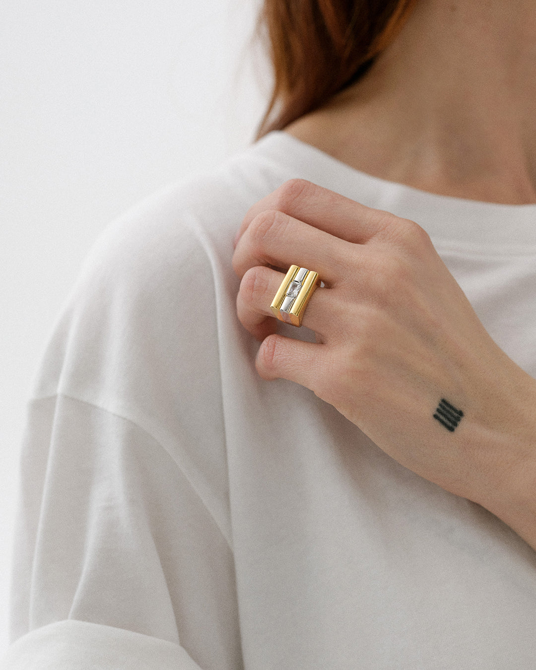Tricolore Ring | Black Onyx/Cubic Zirconia | Silver