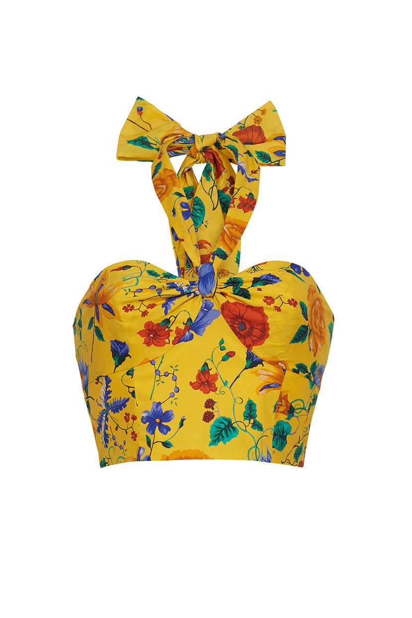 Piana Top | Flora Scarf Yellow