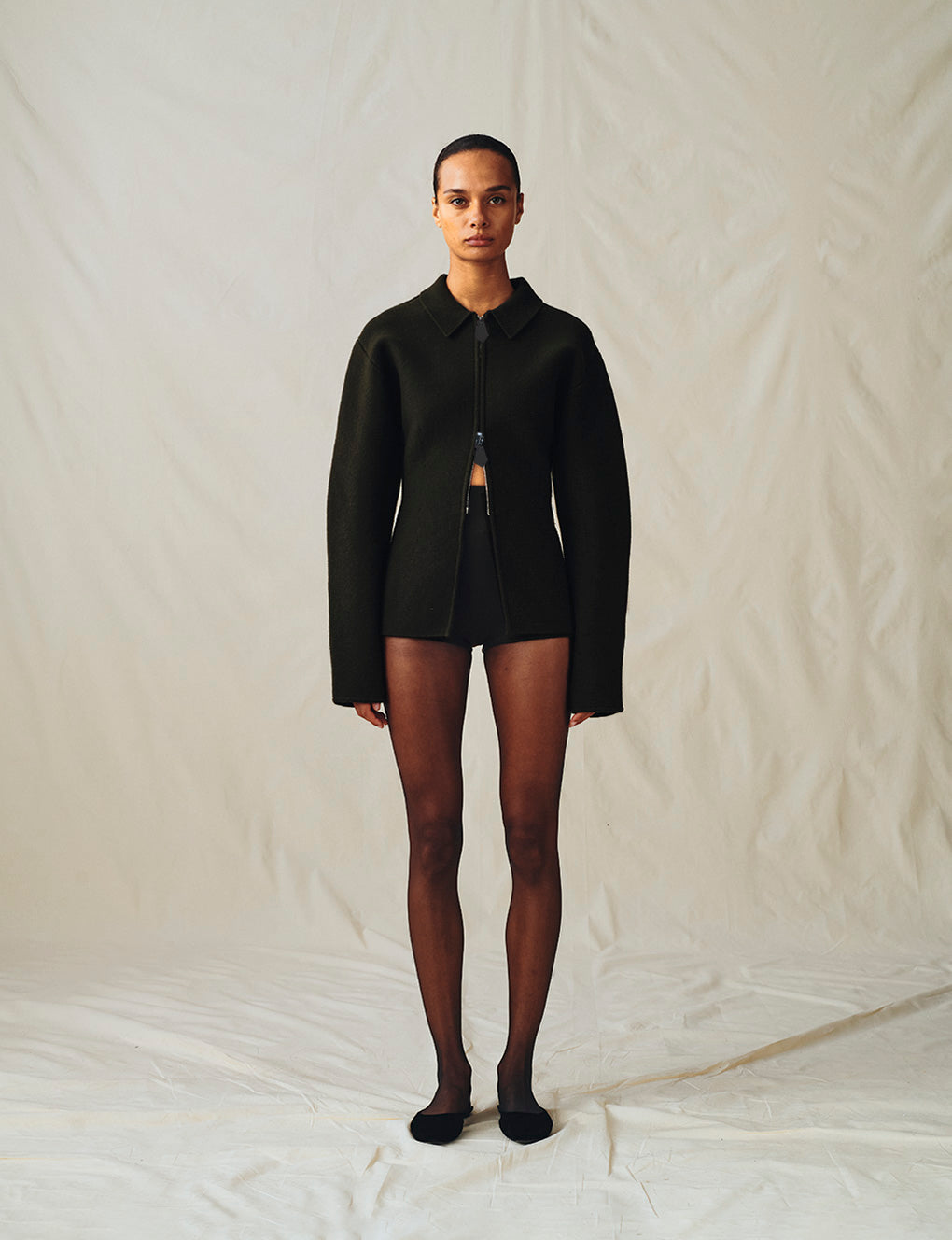 Womens | The Sculpted Zip Jacket | Spruce