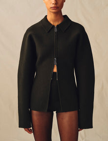 Womens | The Sculpted Zip Jacket | Spruce