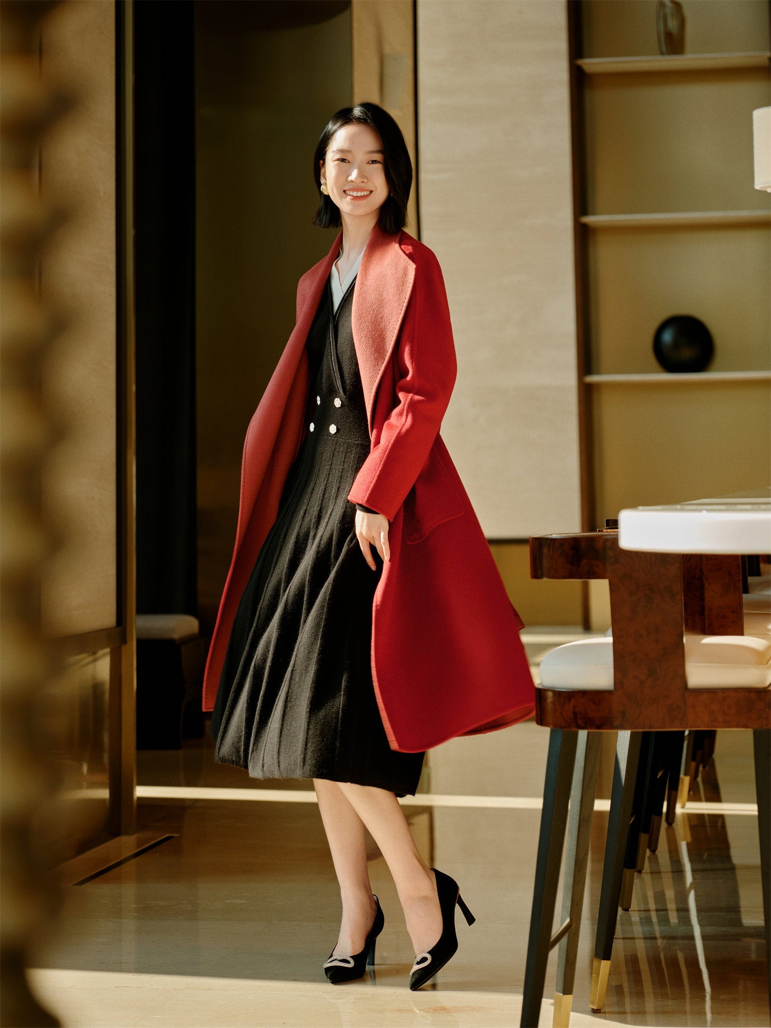 Wool Cashmere Dress | Black
