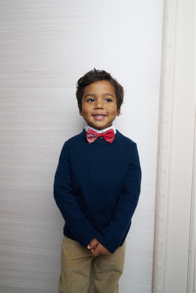 Kids Bastow Tartan Bow Tie | Cheery Red