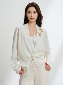 Wool Knit Cardigan | White