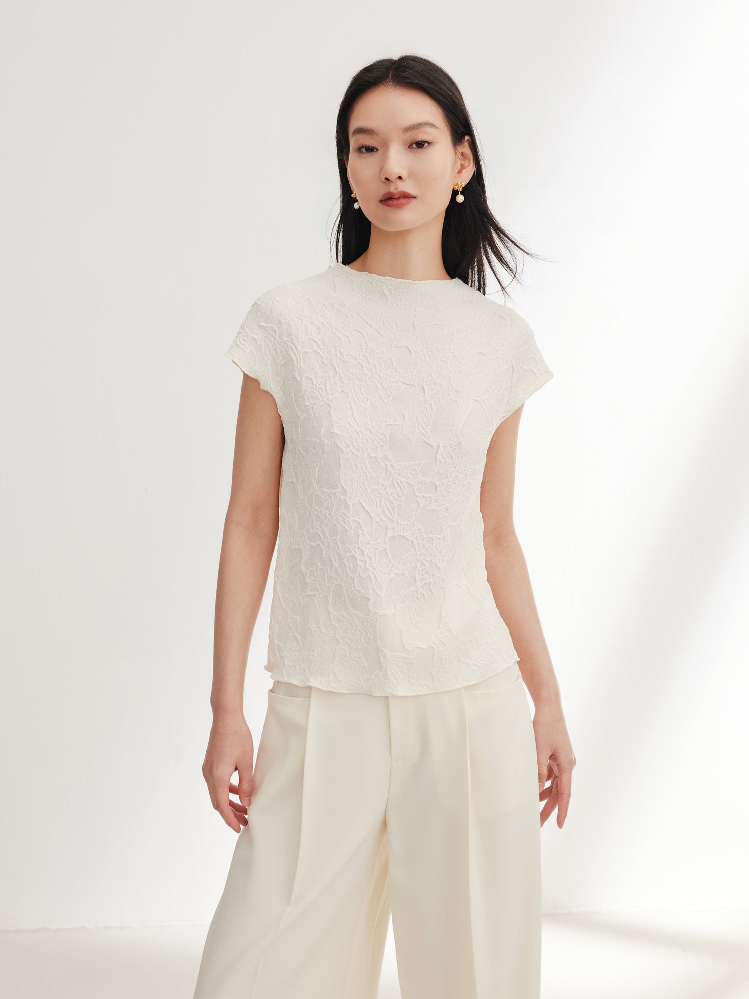 Cap Sleeve Tee | Ivory