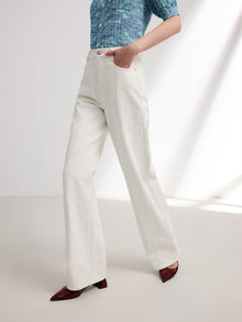 Straight-Leg Slim Jeans | White