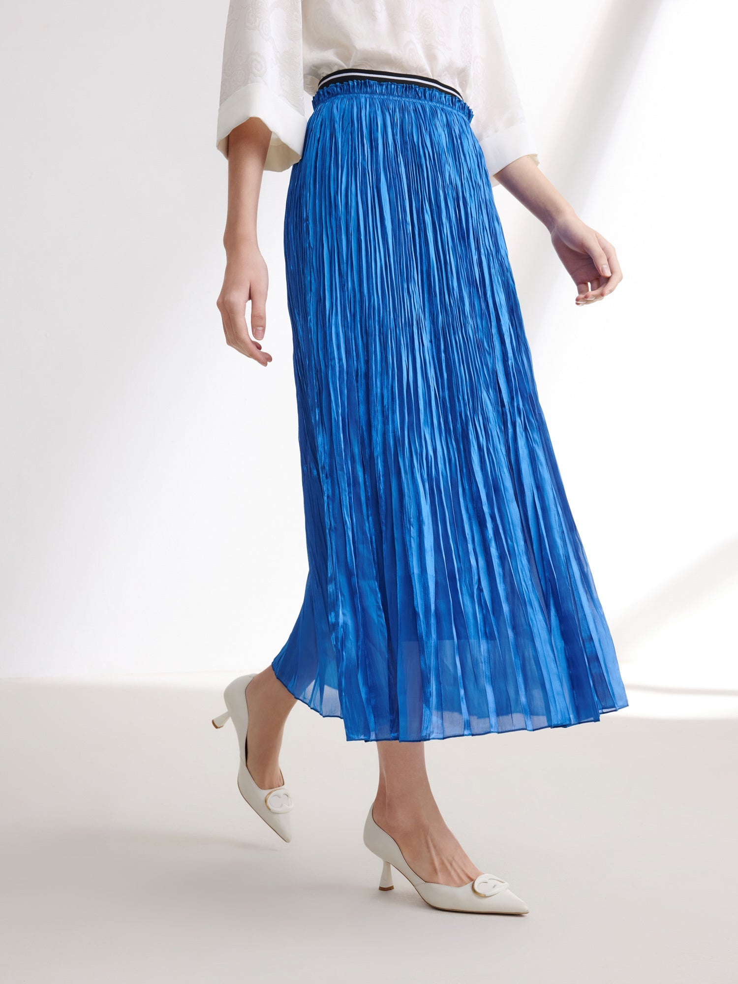 High-Waisted Skirt | Blue