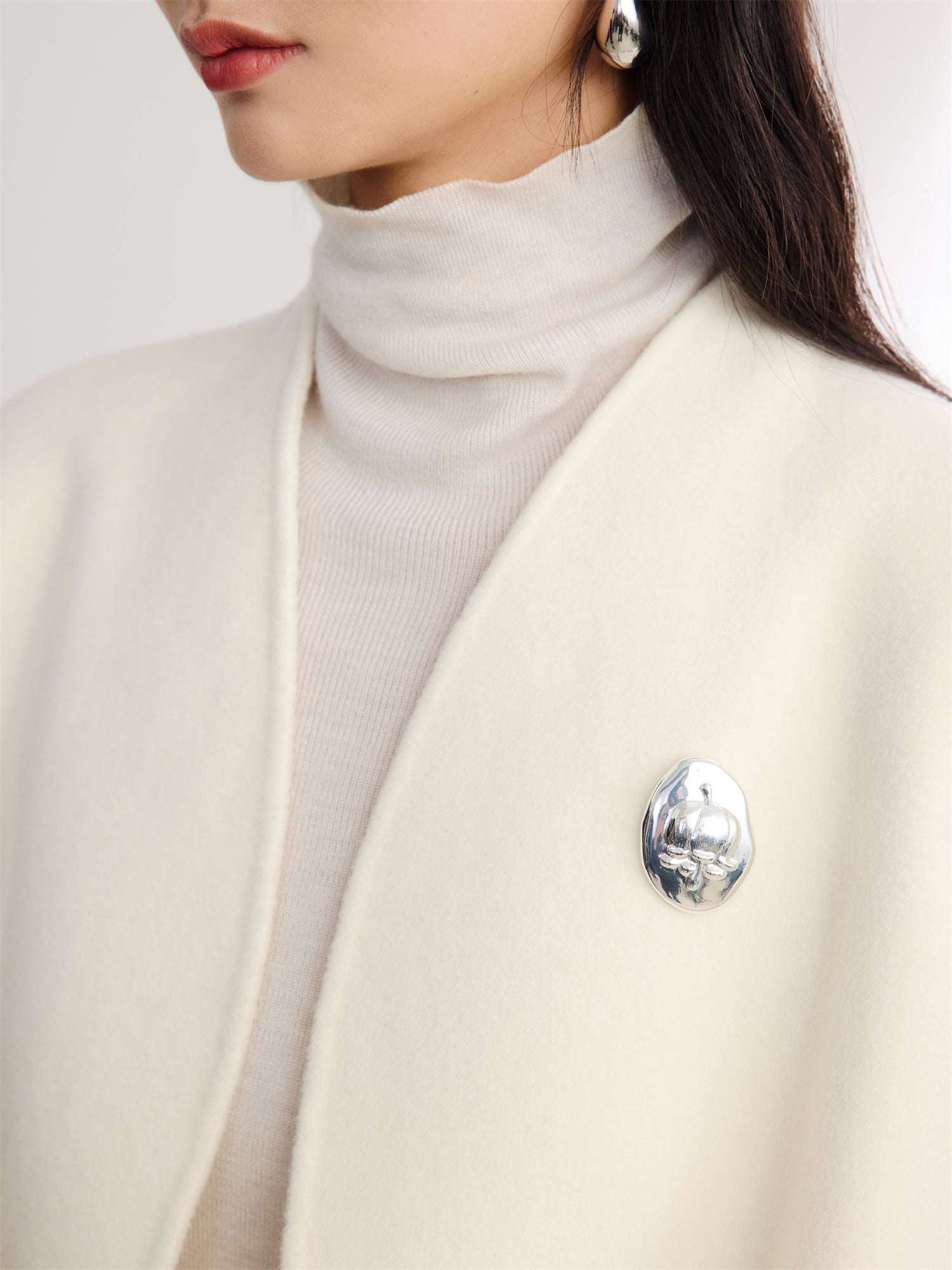 Selected Cashmere Coat | White