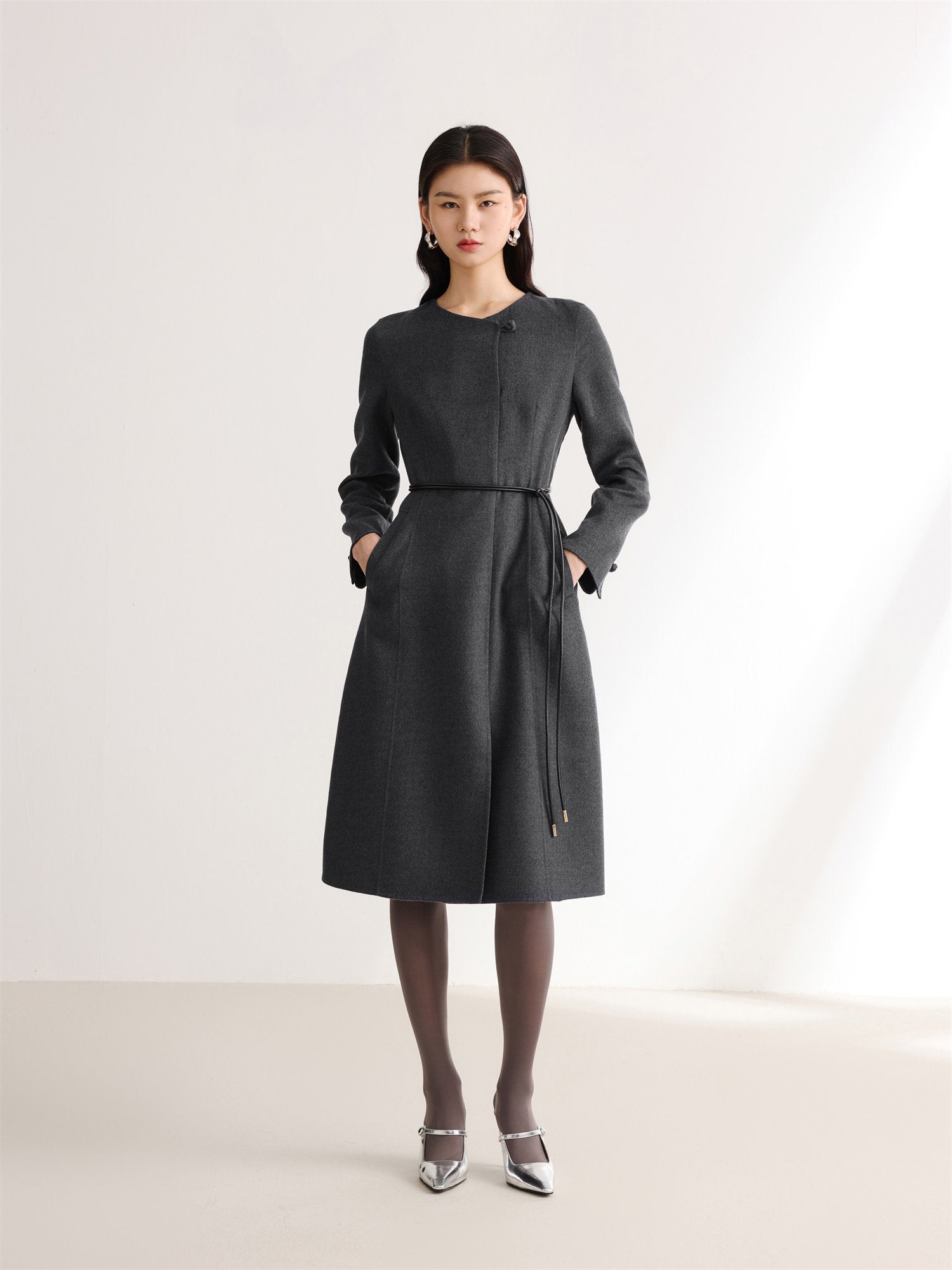 Double-Sided Wool Coat | Grey