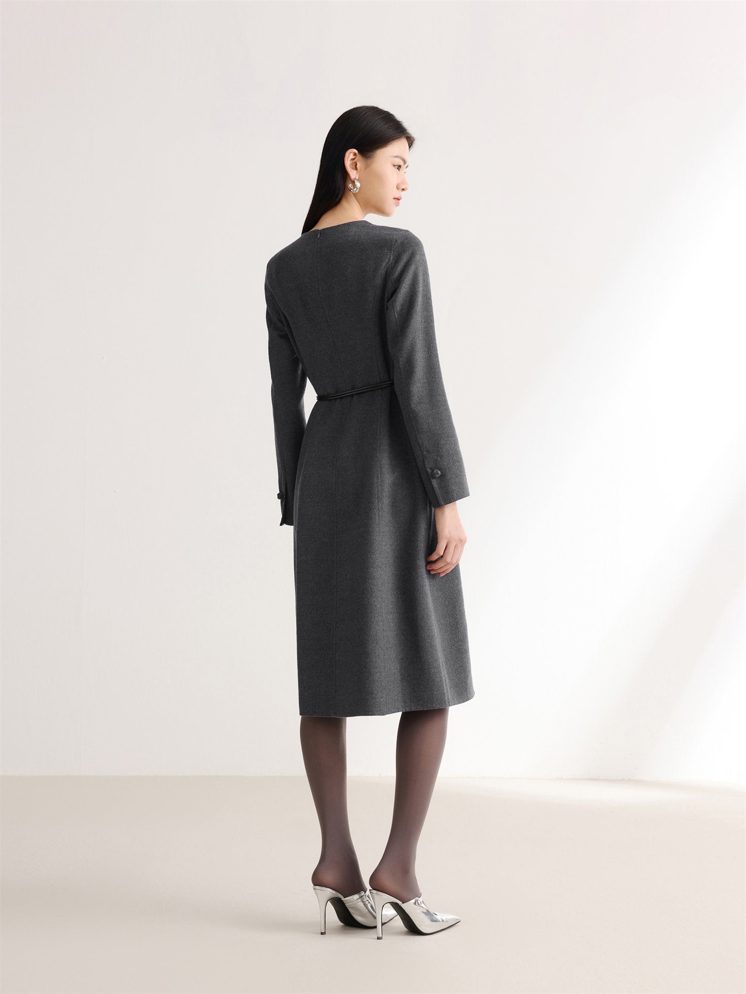 Double-Sided Wool Coat | Grey