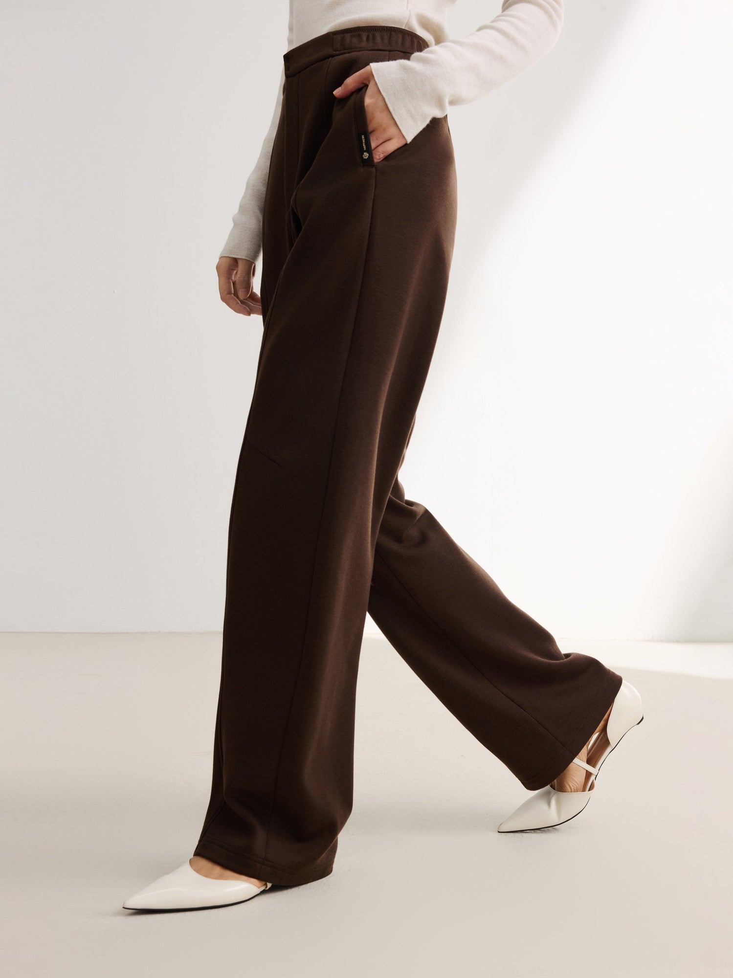 Wide Leg Pants | Brown