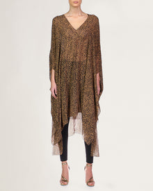 Halston | Reyna Leopard Kaftan | Caramel Leopard Print