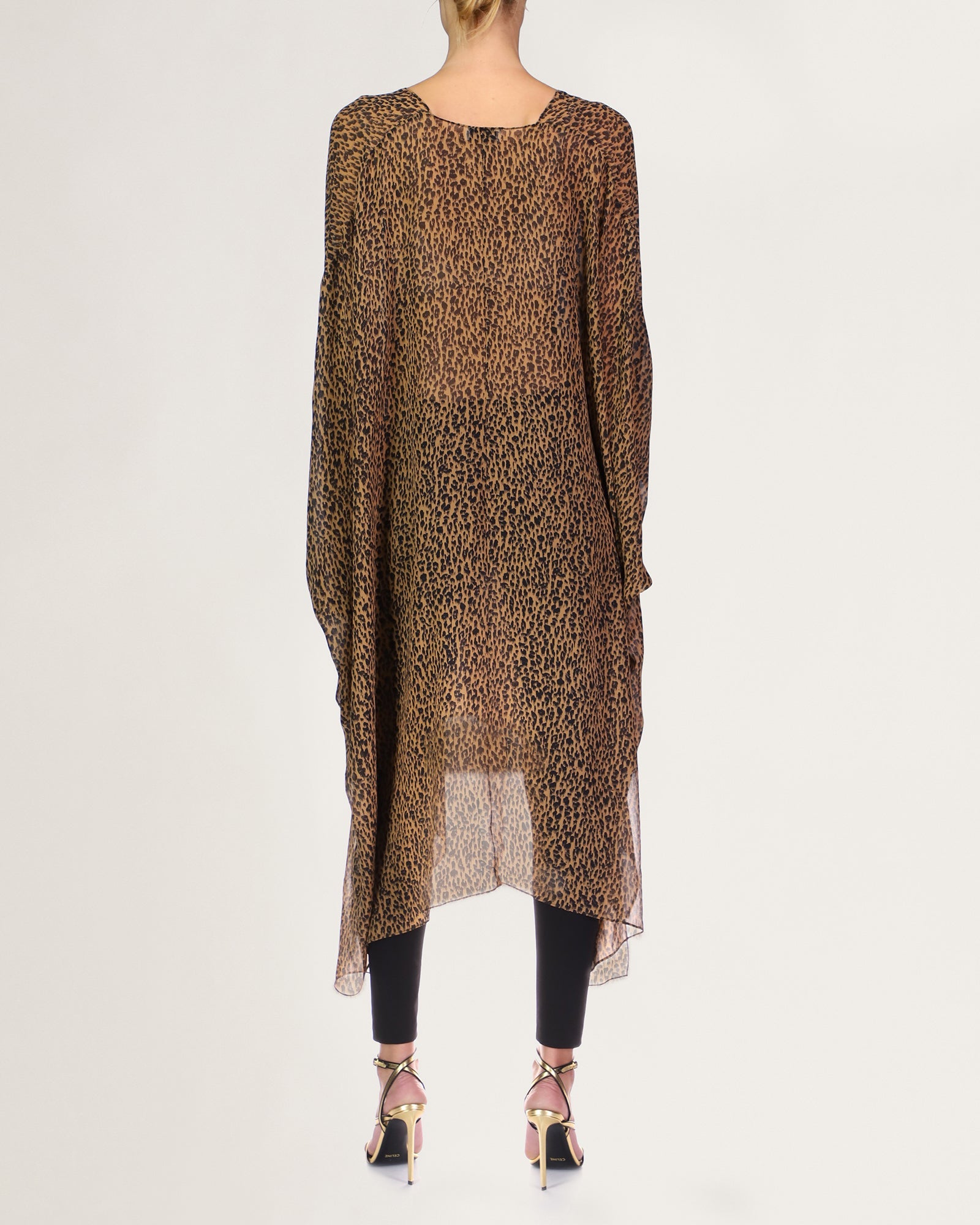 Halston | Reyna Leopard Kaftan | Caramel Leopard Print