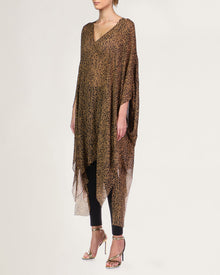 Halston | Reyna Leopard Kaftan | Caramel Leopard Print