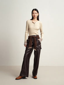 Yak Wool Ethnic Style Pullover | Beige