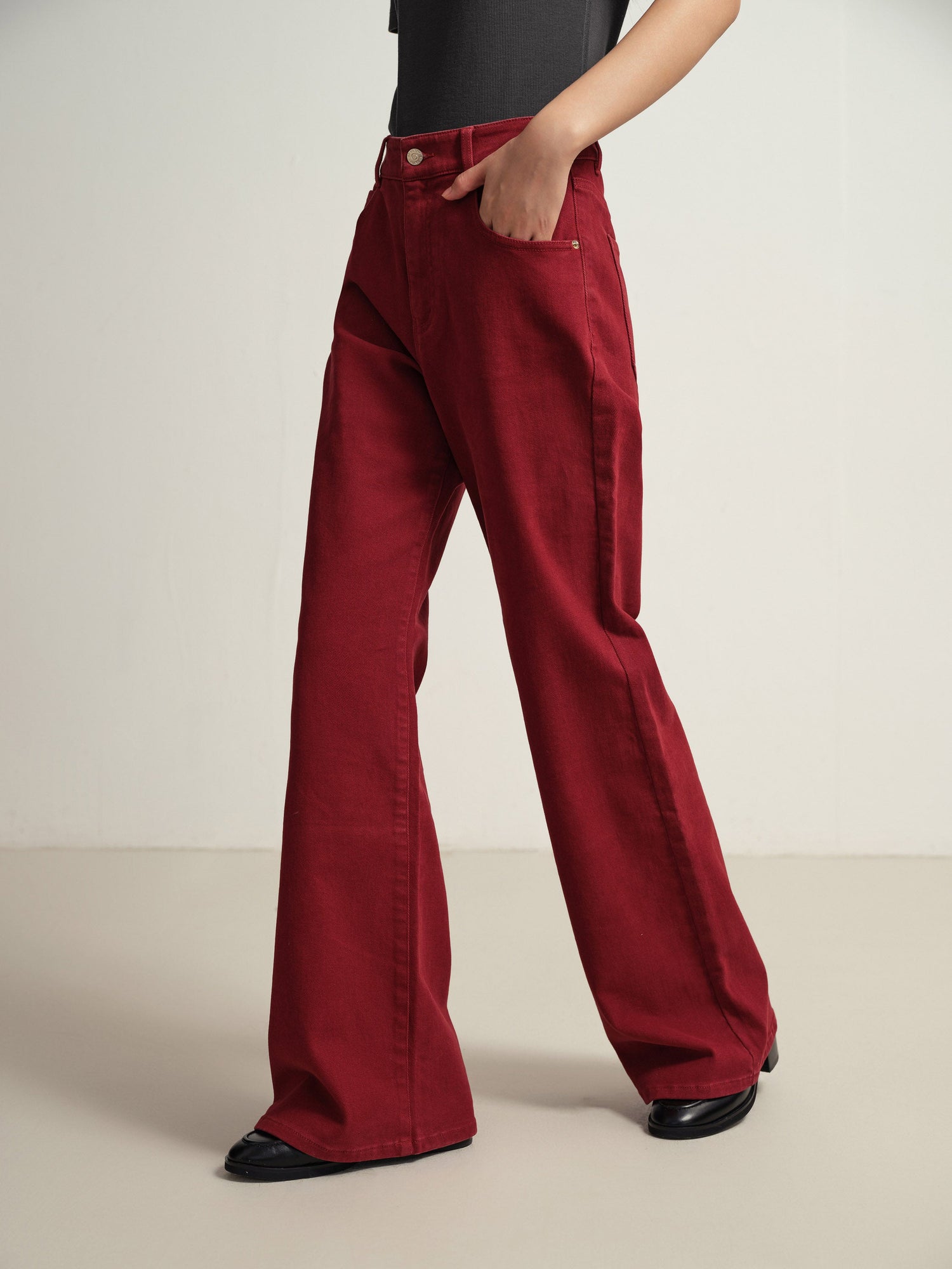 Slim Fit Pants | Red