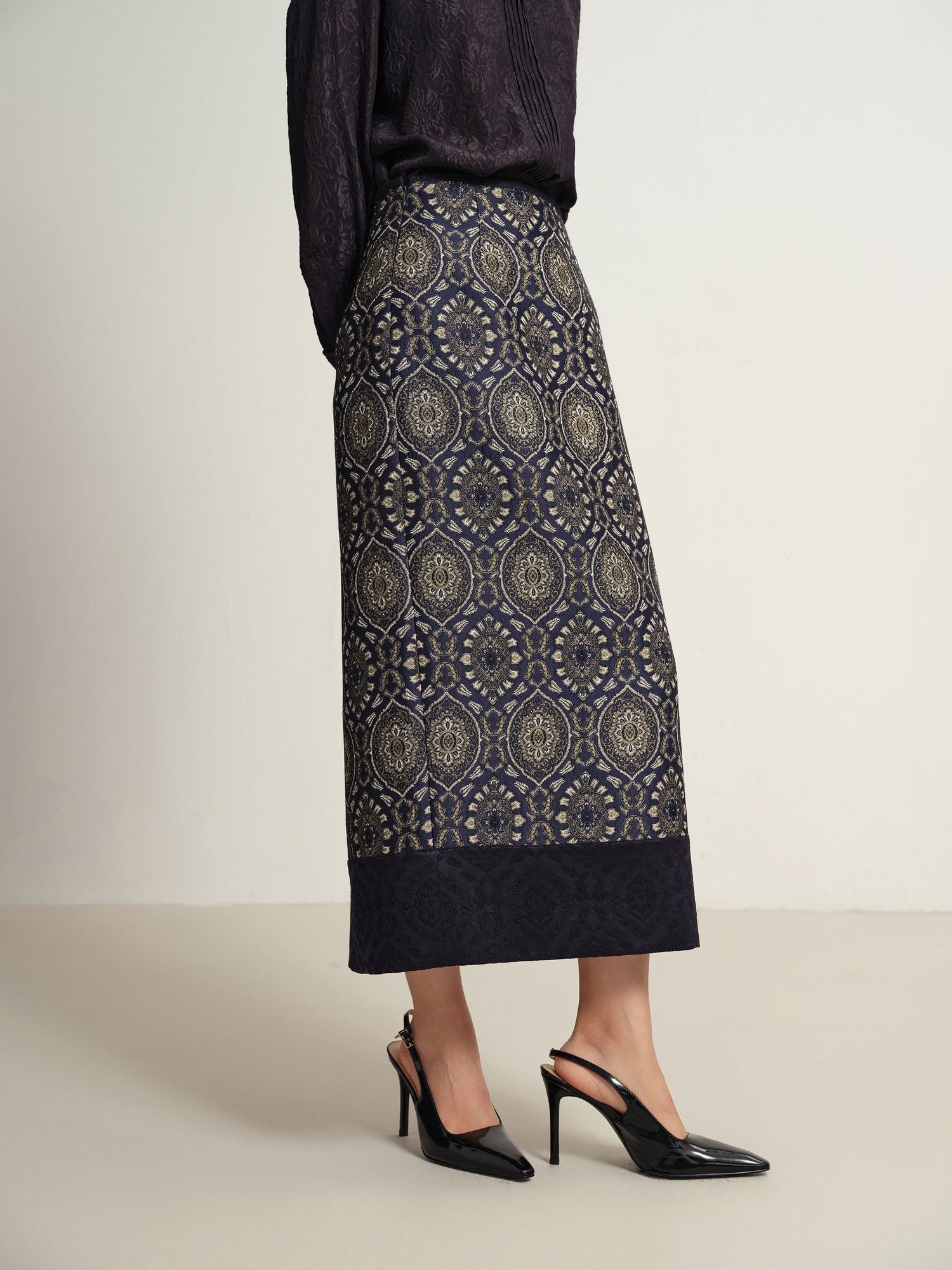 Ethnic Skirt | Navy