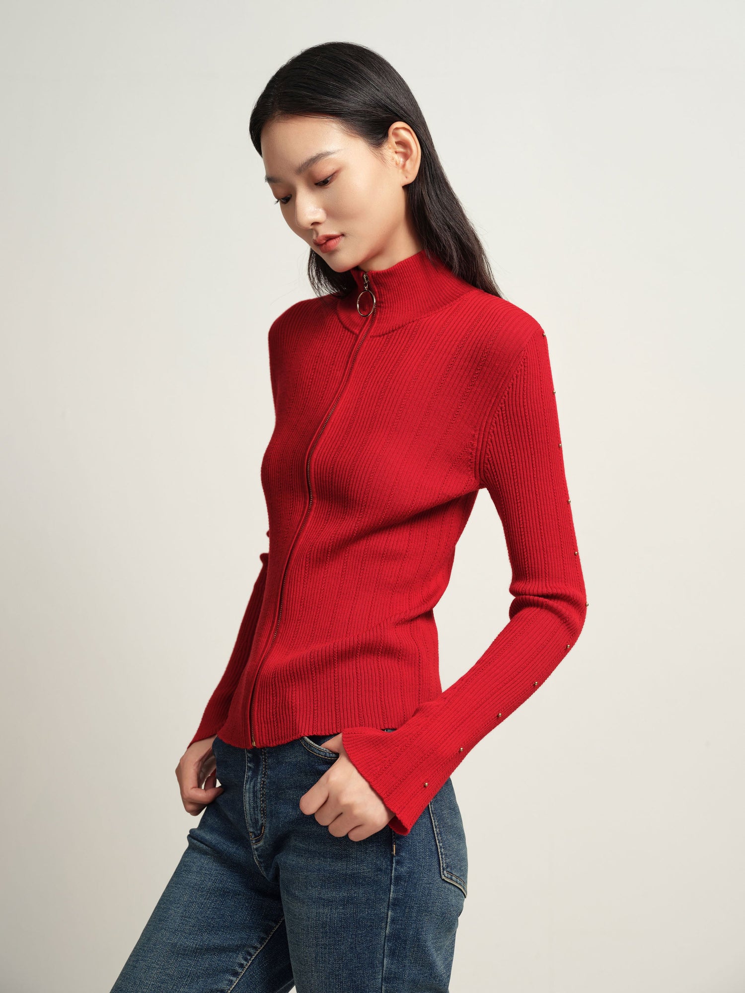 Knit Sweater | Red