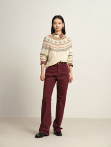 Slim Fit Pants | Burgundy