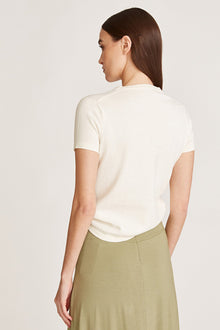 Halston | Serena Sweater T-Shirt | Eggshell
