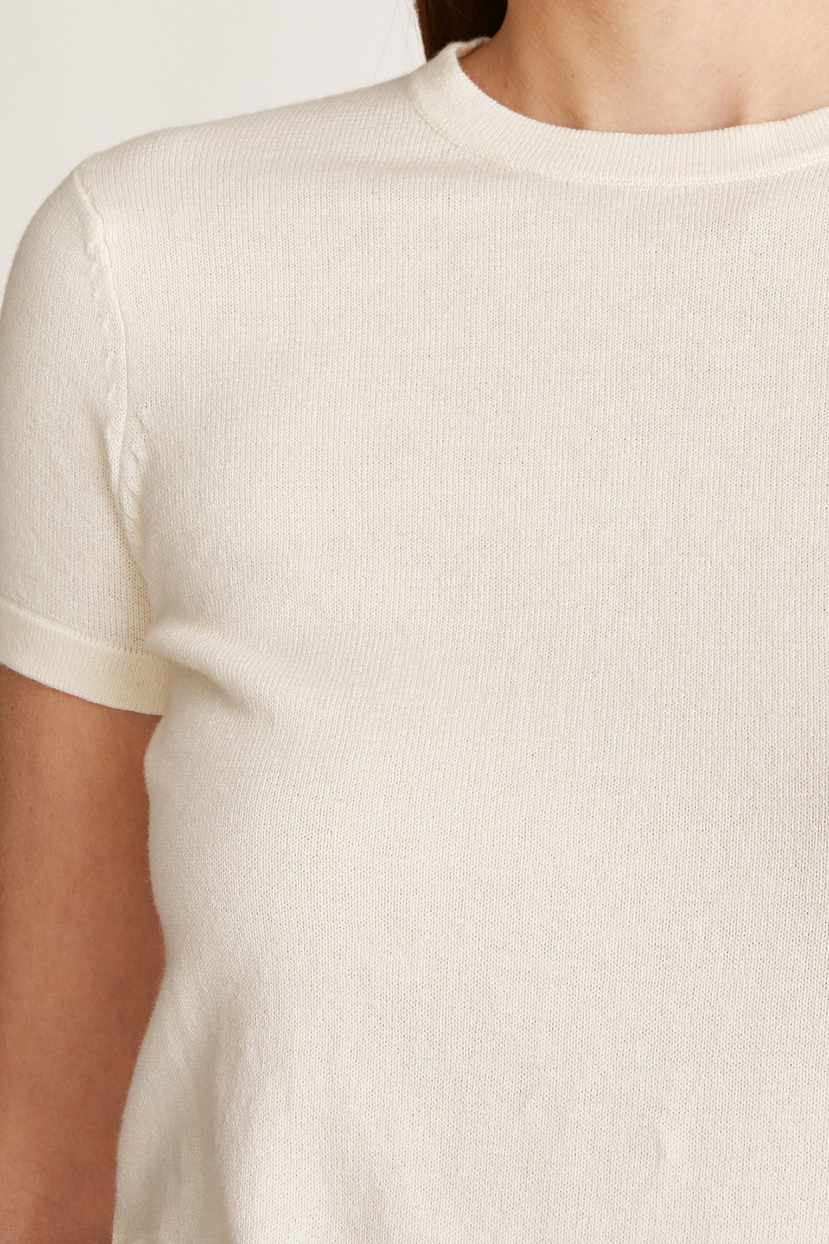 Halston | Serena Sweater T-Shirt | Eggshell