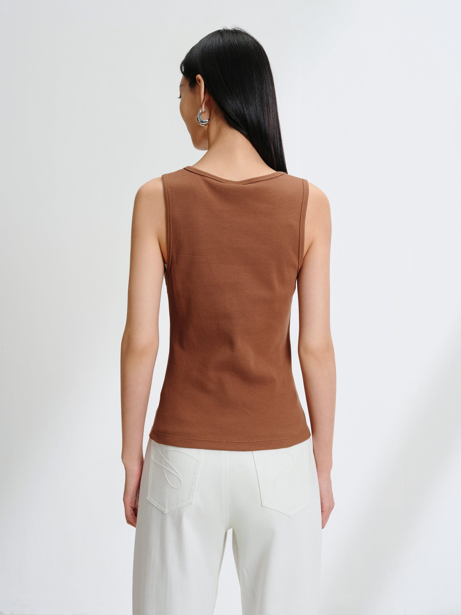 Sleeveless Tank Top | Brown