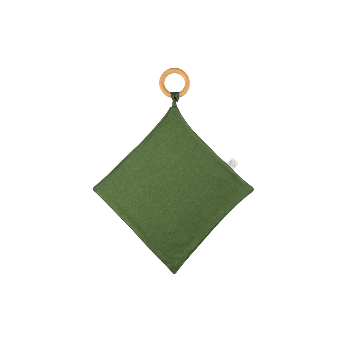 Bamboo Lovey w/ Teething Ring | Olive