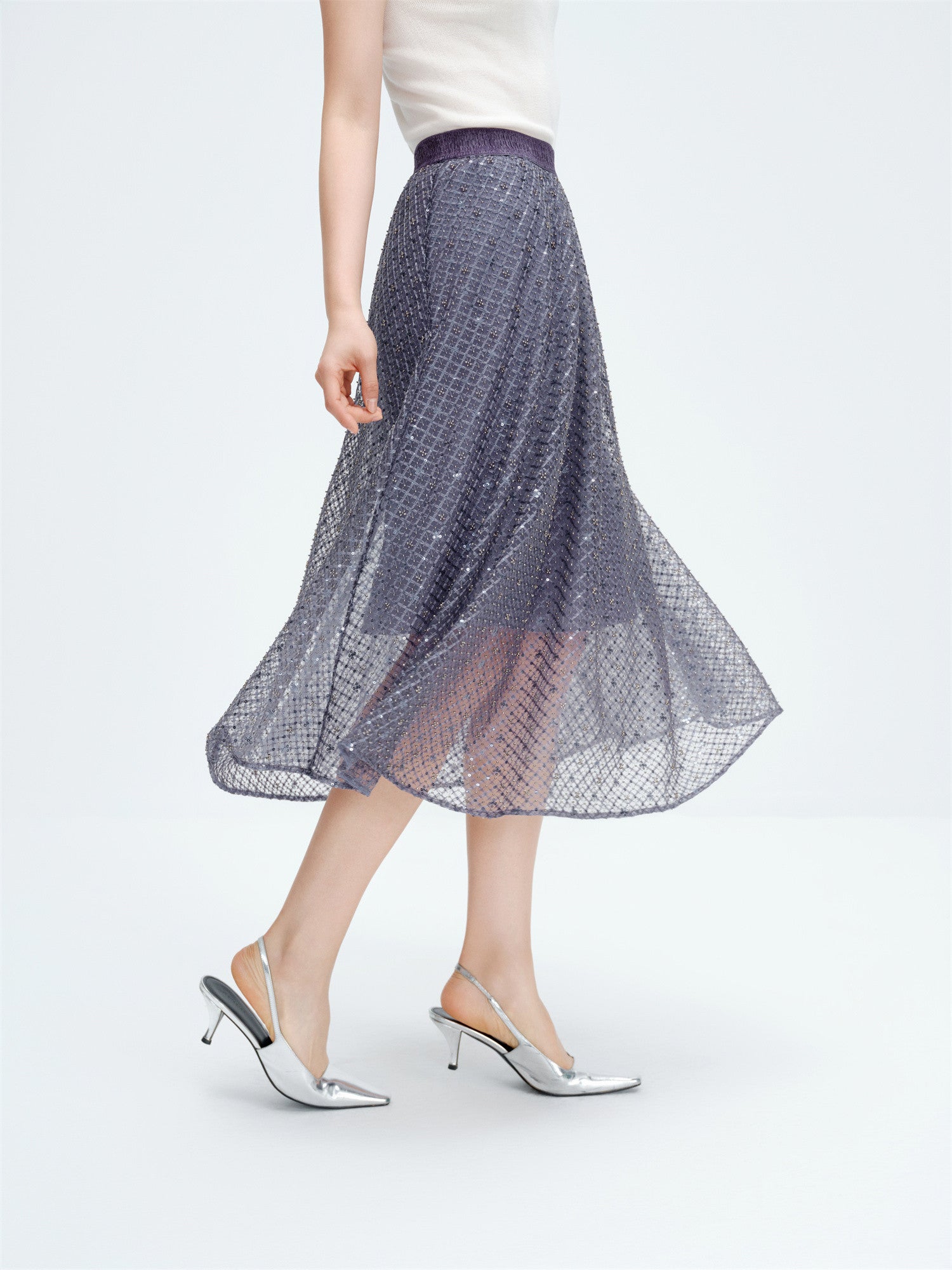 Slimming Tulle Skirt | Navy