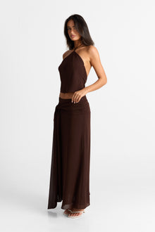 Nova Maxi Skirt | Chocolate