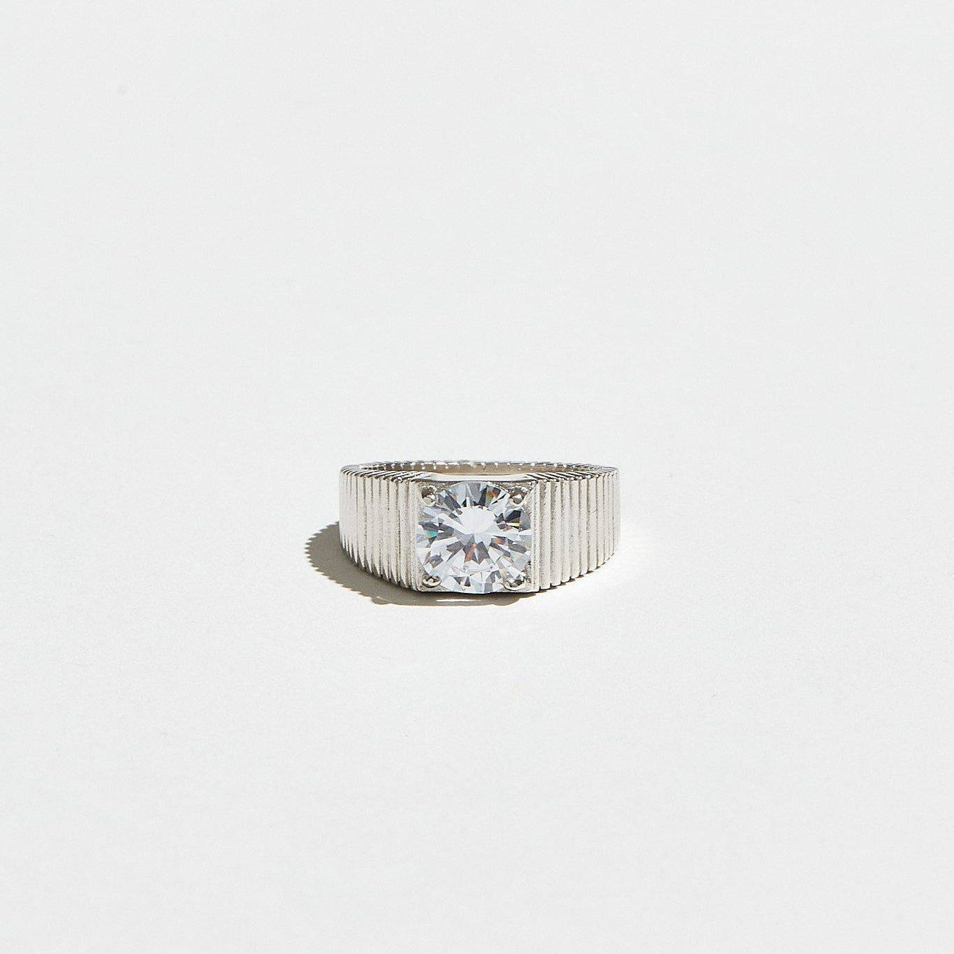 The Rouge Cz Signet Ring | Sterling Silver