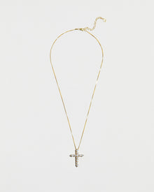 The Bella Pave Cross Pendant | Gold