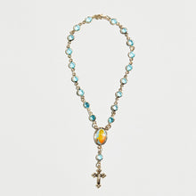 The Aqua Marine Rosary Anklet | Gold