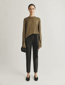 Womens | The Ben Sweater in Cashmere and Silk | Army