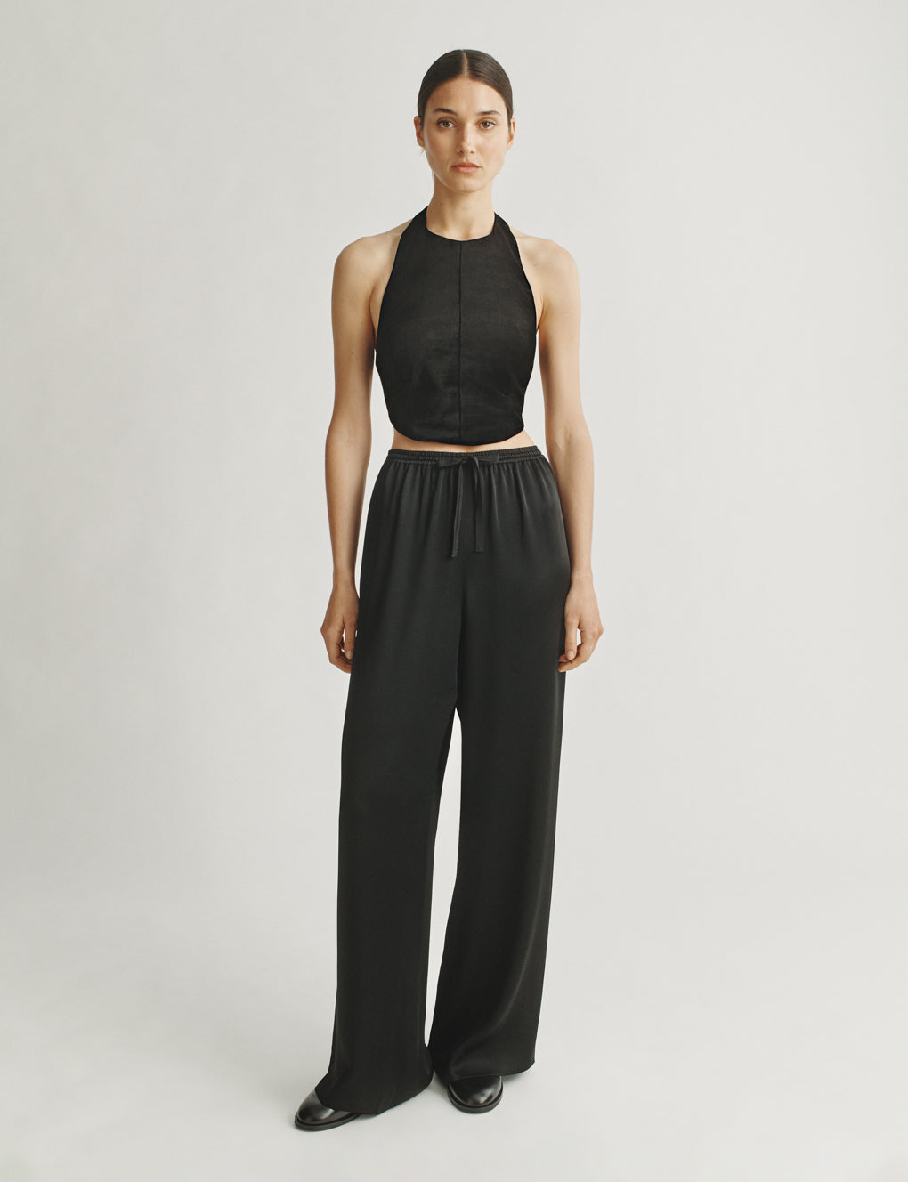 Womens | The Gilet in Textured Velvet | Black