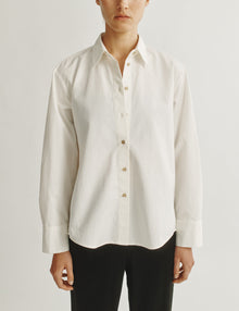 Womens | The Cocoon Shirt in Cotton Poplin | Cream