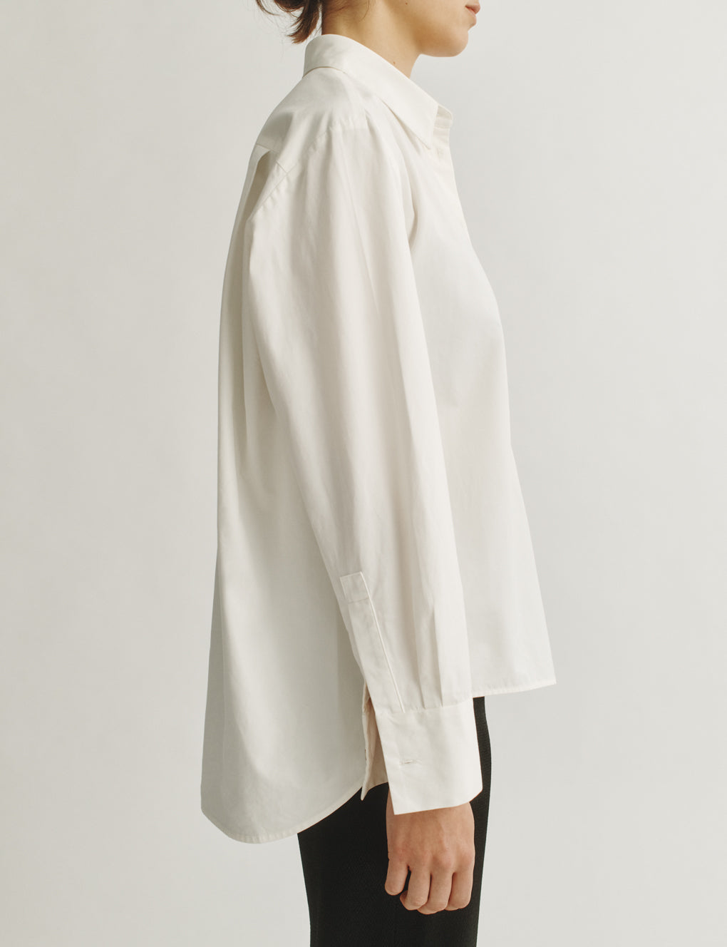 Womens | The Cocoon Shirt in Cotton Poplin | Cream
