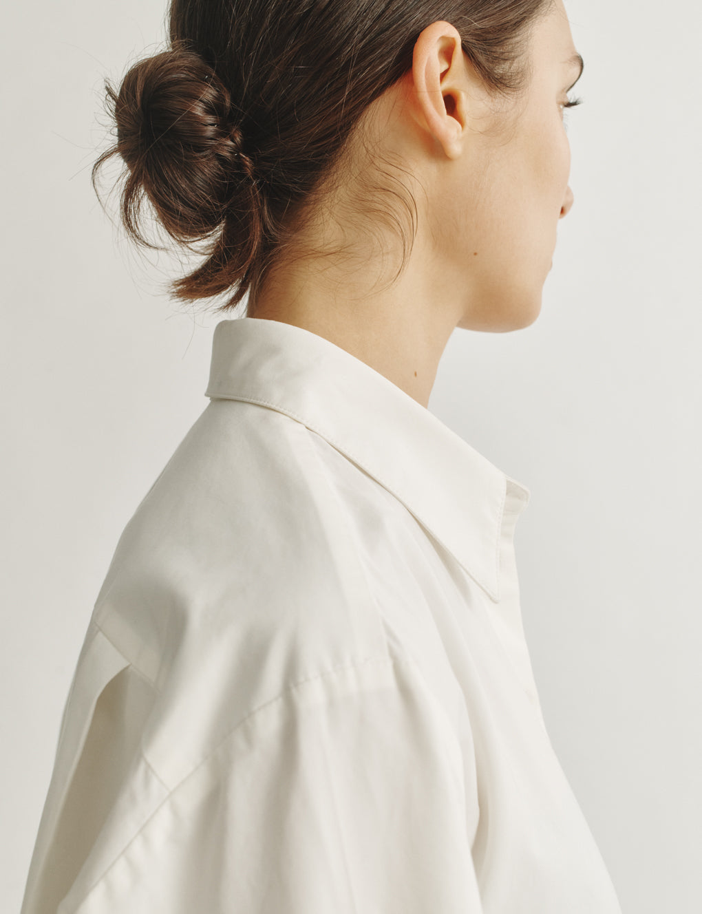 Womens | The Cocoon Shirt in Cotton Poplin | Cream