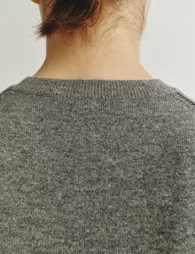 Womens | The Dez Sweater in Wool and Cashmere | Heather Grey