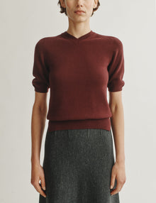 Womens | The Dez Sweater in Wool and Cashmere | Dark Wine