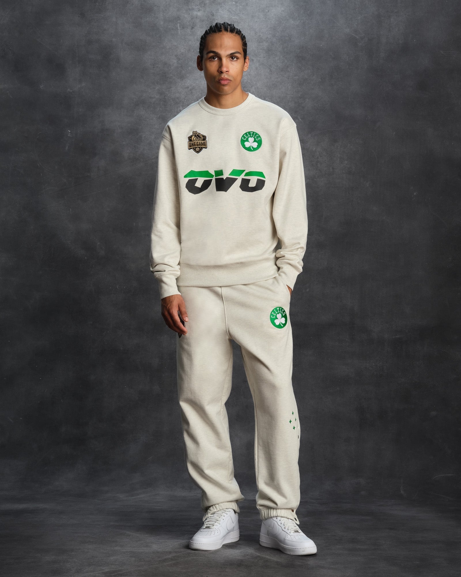 Mens | NBA Boston Celtics Crewneck | Pearl Grey