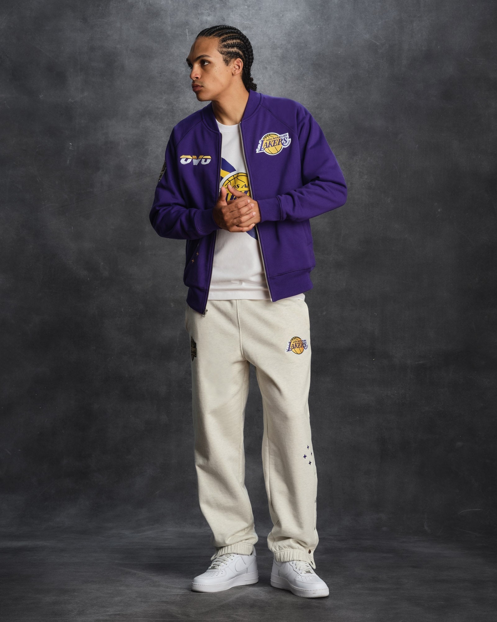 Mens | NBA Los Angeles Lakers Fleece Jacket | Purple