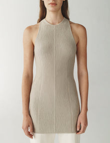 Womens | The Silo Top in Striated Silk | Carbon