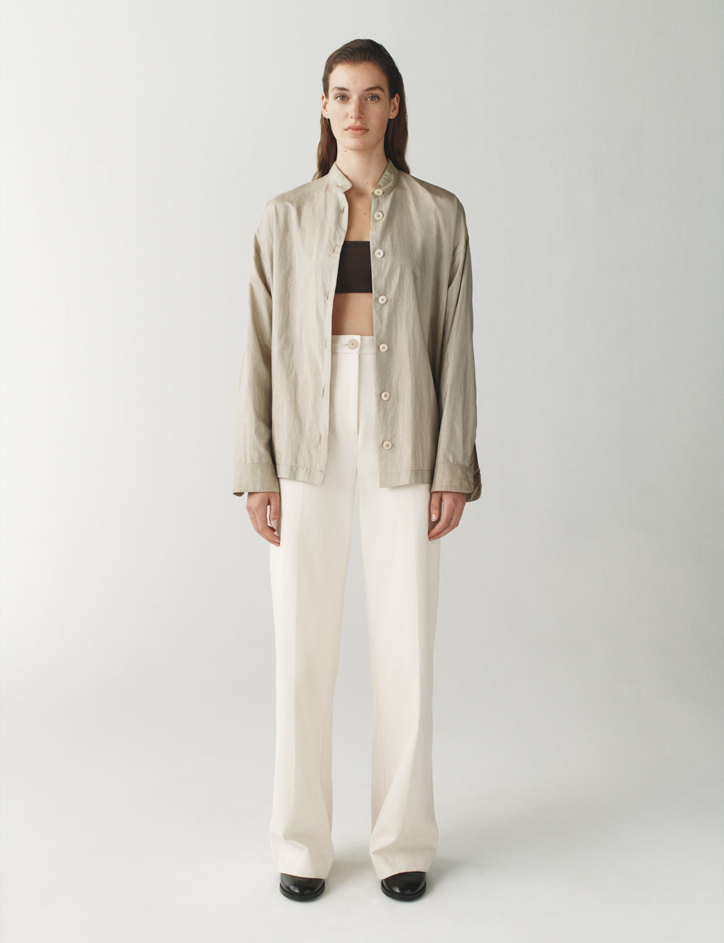 Womens | The Utility Trousers in Washed Canvas | Chalk