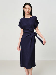 Silk Dress | Navy