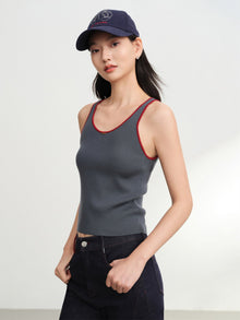 Merino Wool Knit Vest | Grey