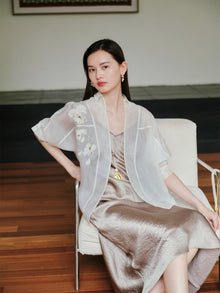 Acetate Slip Dress | Green