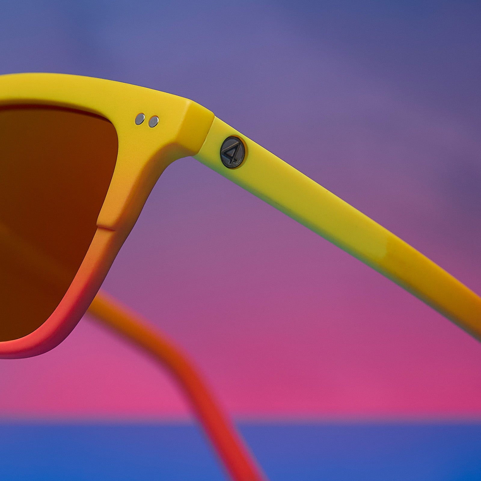 Unisex | Human Torch Sunglasses | Radiant Yellow To Orange Flame Fade | Blazing Red Orange Polarized Lenses